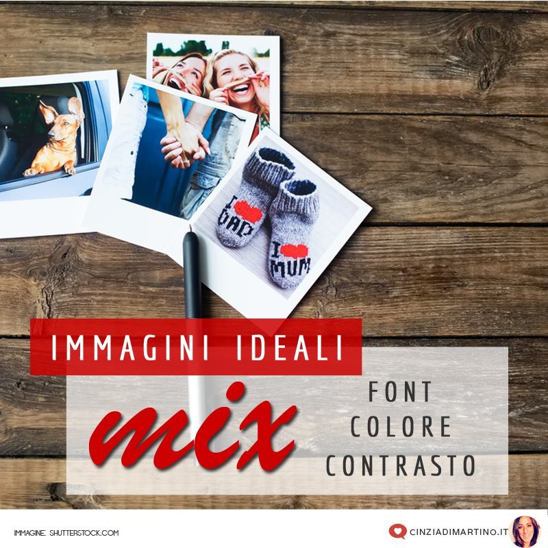 Immagini ideali: mix di font, colore e contrasto