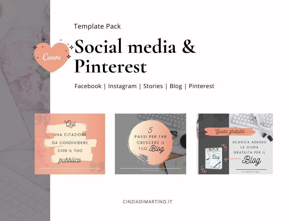 Canva Template Pack | Silver Blogger | Cinzia Di Martino