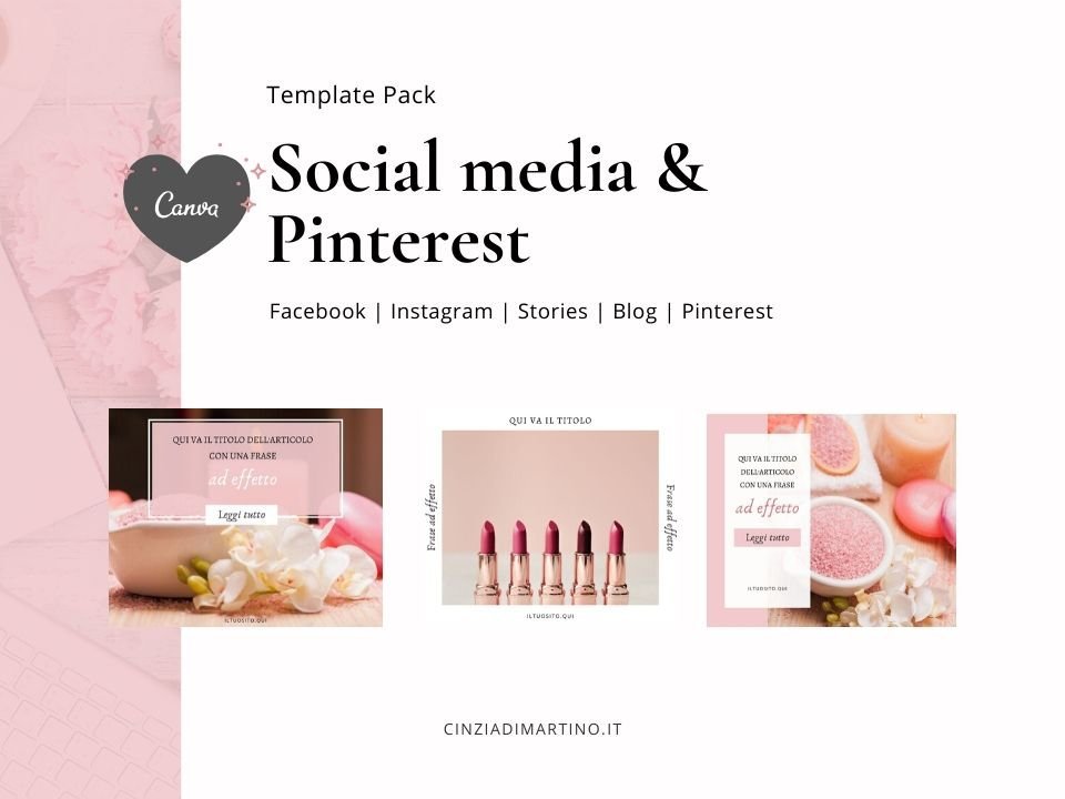 Canva Template Pack | Pink Beauty | Cinzia Di Martino