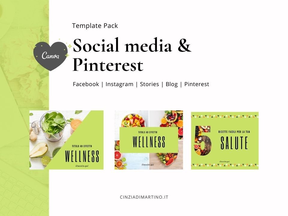 Canva Template Pack | Green Wellness | Cinzia Di Martino