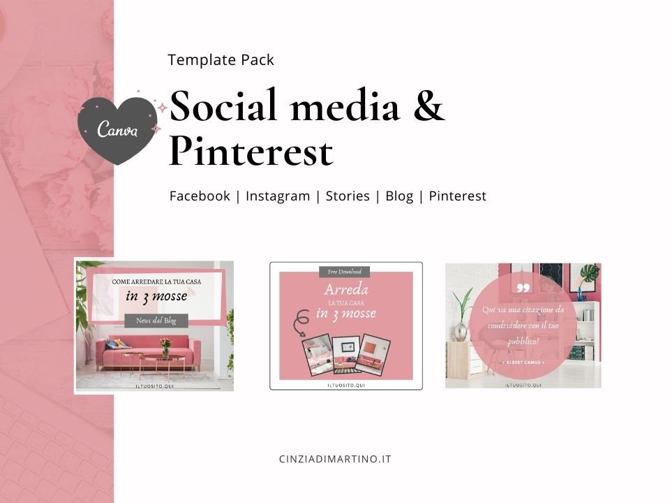 Canva Template Pack | Pink Lifestyle | Cinzia Di Martino