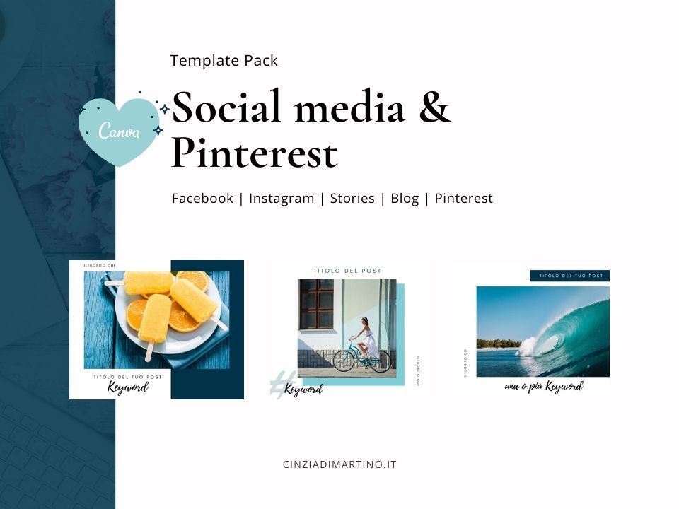 Canva Template Pack | Blue Breeze | Cinzia Di Martino