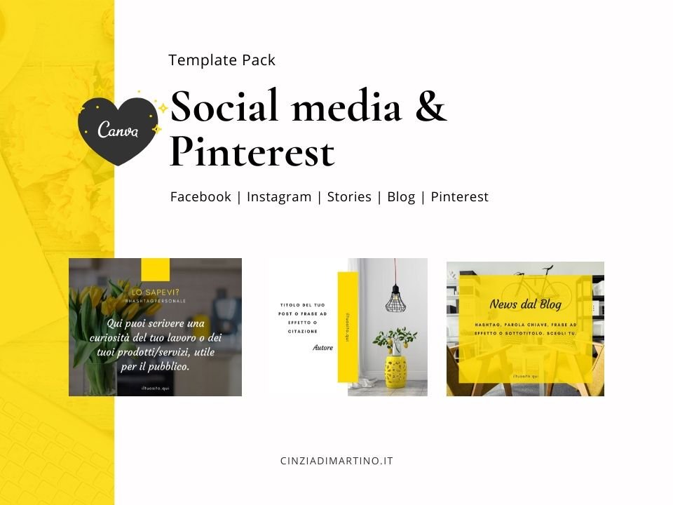 Canva Template Pack | Sizzling Yellow | Cinzia Di Martino
