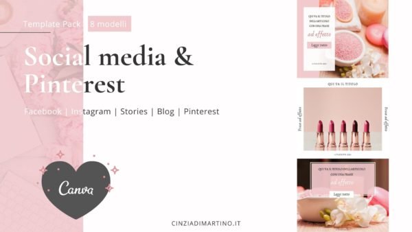 Canva Template Pack | Pink Beauty | Cinzia Di Martino