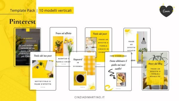 Canva Template Pack | Sizzling Yellow | Cinzia Di Martino